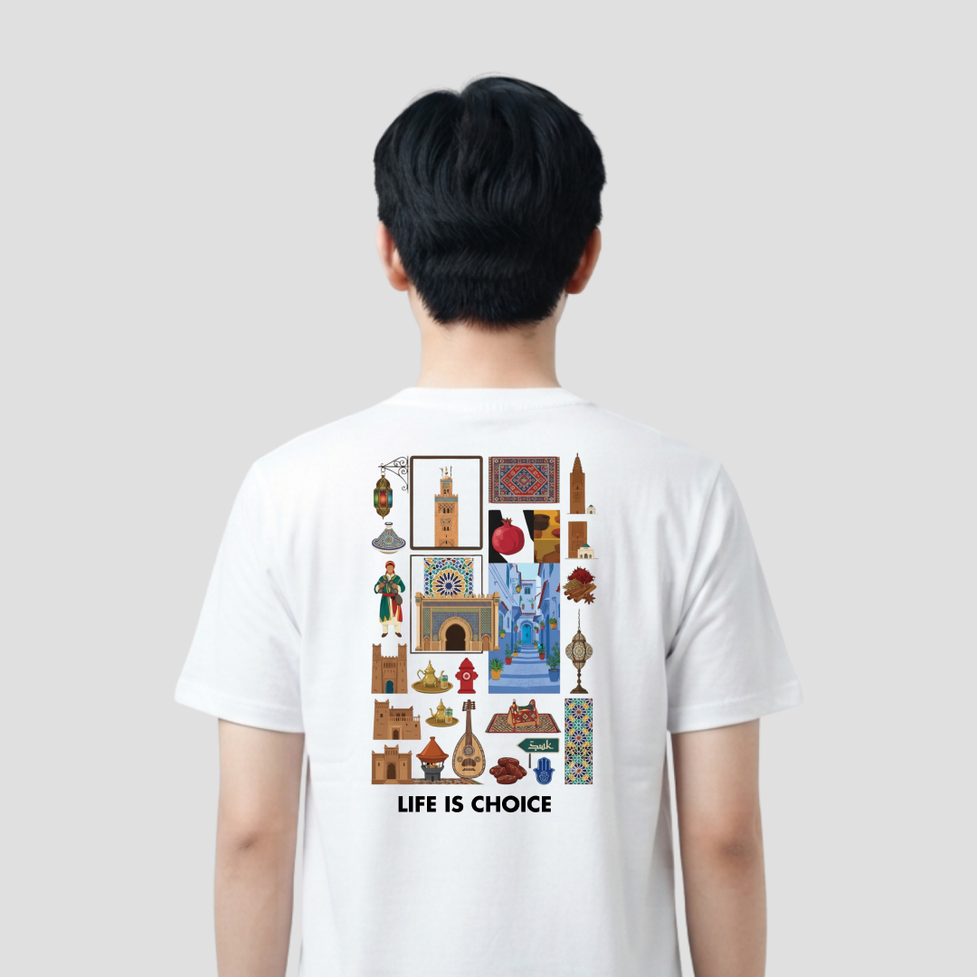 Kaos Distro D-A18 Mesir Art Life is Choice Premium Cotton Combed Kaos Islami Pria Wanita — foto 2