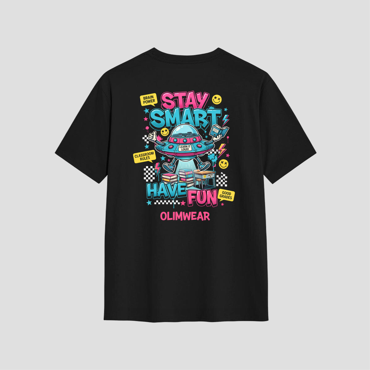 Kaos Distro D-A22 Stay Smart Premium Cotton Combed Kaos Mahasiswa Pria Wanita Unisex