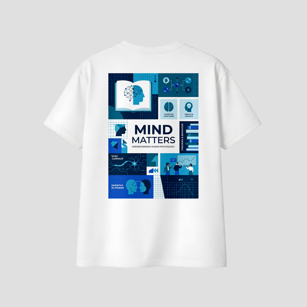 Kaos Distro D-A04 Mind Matters Unisex – Premium Cotton Combed — foto 1