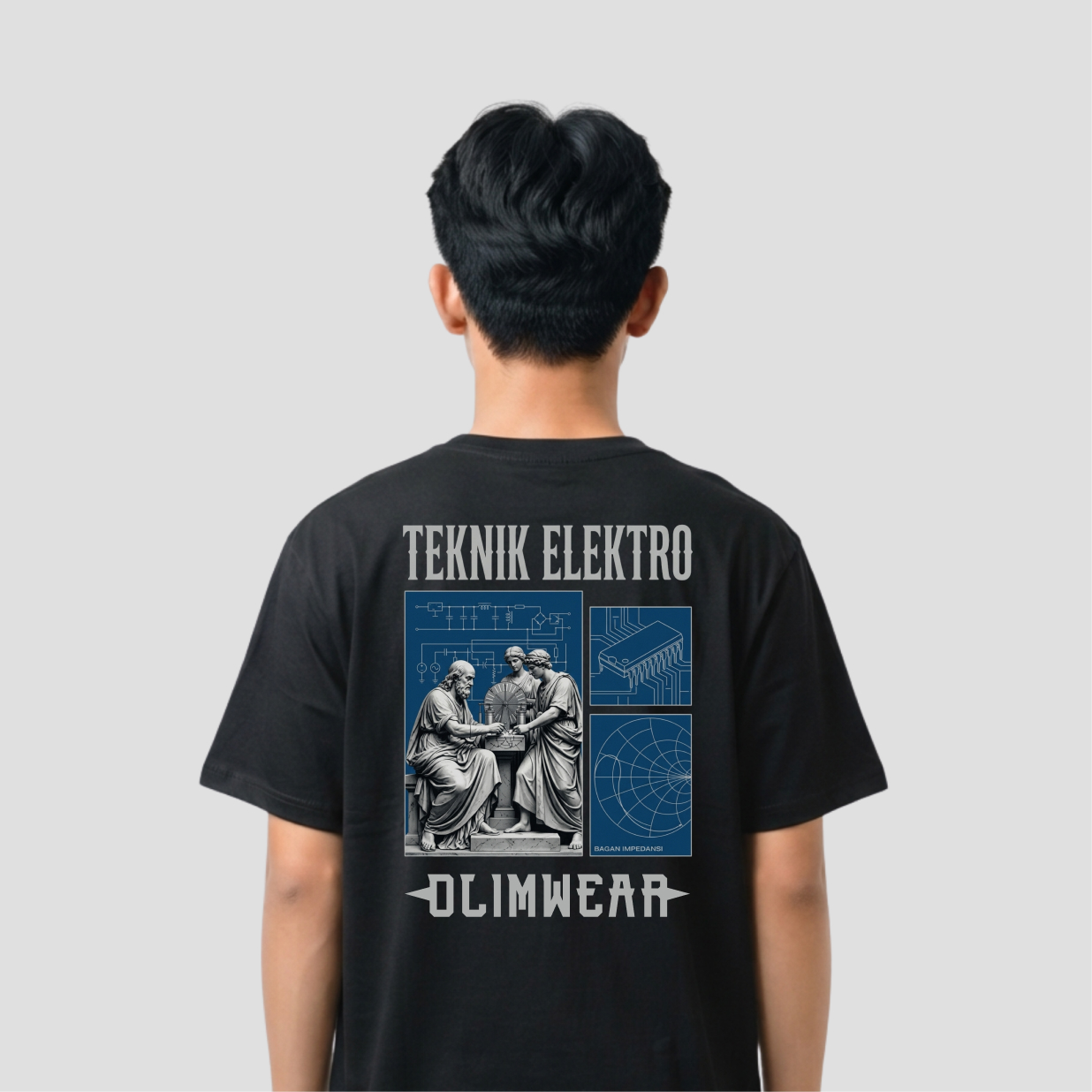 Kaos Distro D-A16  Teknik Elektro Premium Cotton Combed Kaos Teknik Pria Wanita Unisex — foto 2