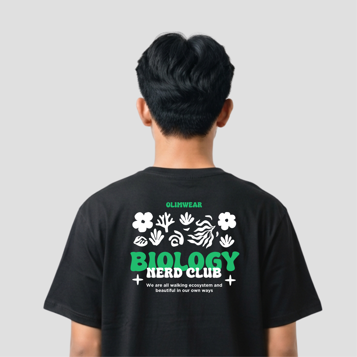 Kaos Distro D-A30 Biology Nerd Club Premium Cotton Combed Kaos Pria Wanita Unisex — foto 2