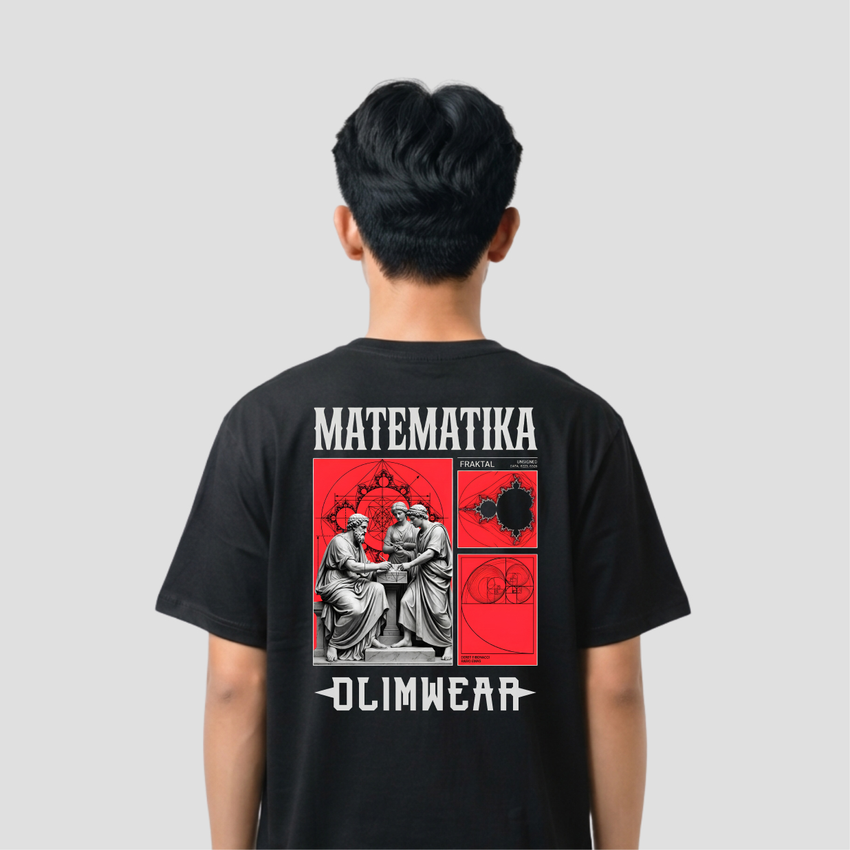 Kaos Distro D-A13 Matematika Premium Cotton Combed Kaos Mahasiswa Pria Wanita Unisex — foto 2