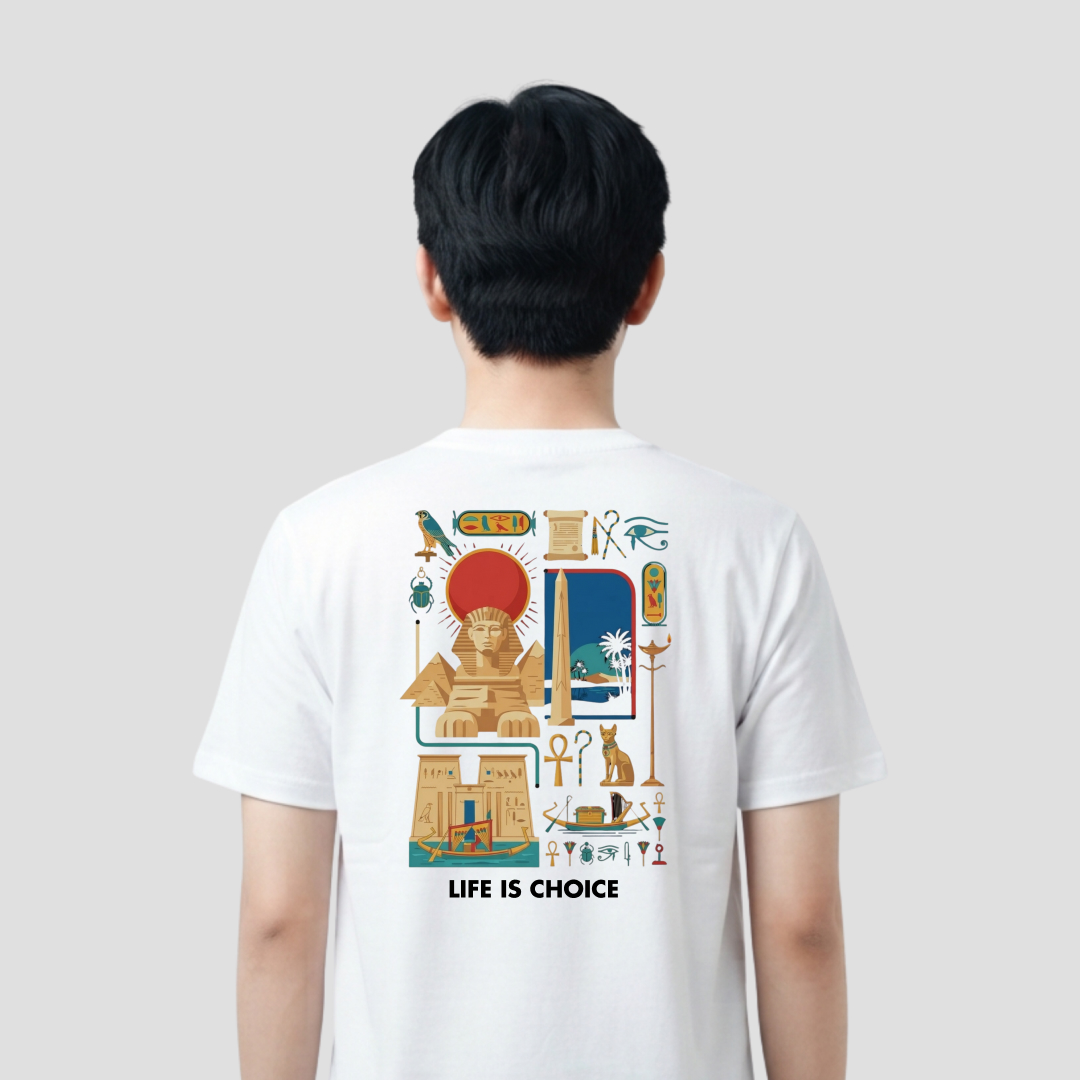 Kaos Distro D-A19 Mesir Art Life is Choice Premium Cotton Combed Kaos Islami Pria Wanita — foto 2