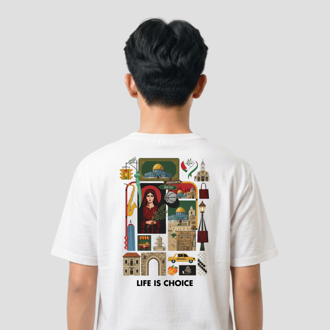 Kaos Distro D-A17 Mesir Art Life is Choice Premium Cotton Combed Kaos Islami Pria Wanita — foto 2
