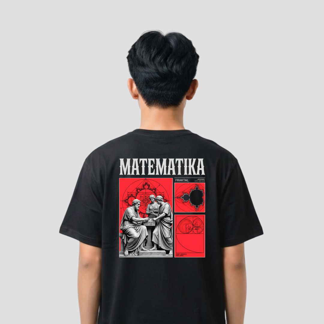 Kaos Distro D-A13 Matematika Premium Cotton Combed Kaos Mahasiswa Pria Wanita Unisex — foto 2