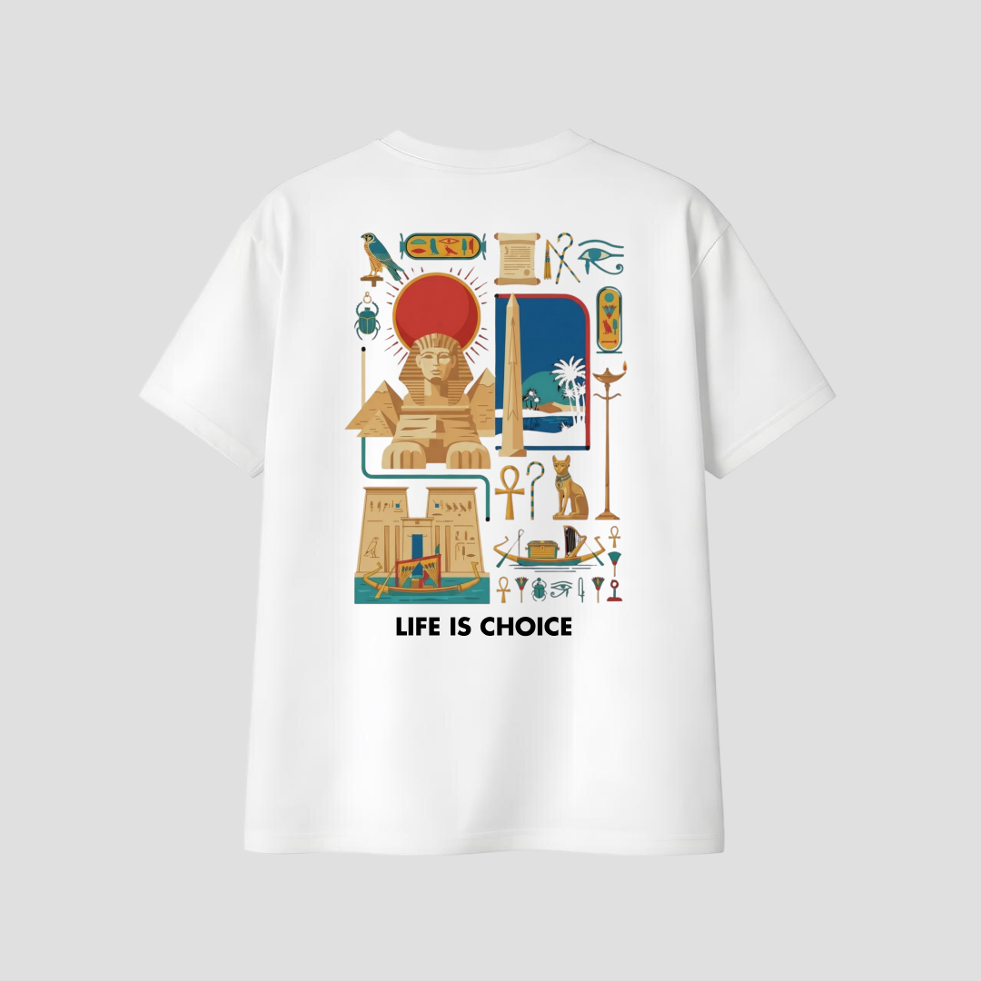 Kaos Distro D-A19 Mesir Art Life is Choice Premium Cotton Combed Kaos Islami Pria Wanita — foto 1