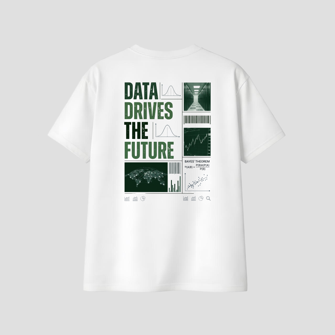 Kaos Distro D-A11 Simple Data Drive the Future Premium Cotton Combed Kaos Pria Wanita Unisex — foto 1