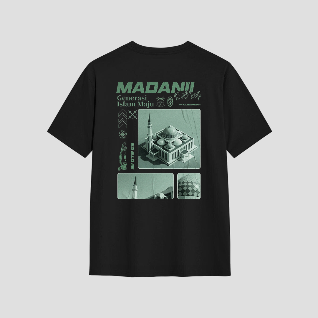 Kaos Distro  D-A22 Madani Turkey Kaos Muslim Premium Cotton Combed Casual Pria Wanita — foto 1