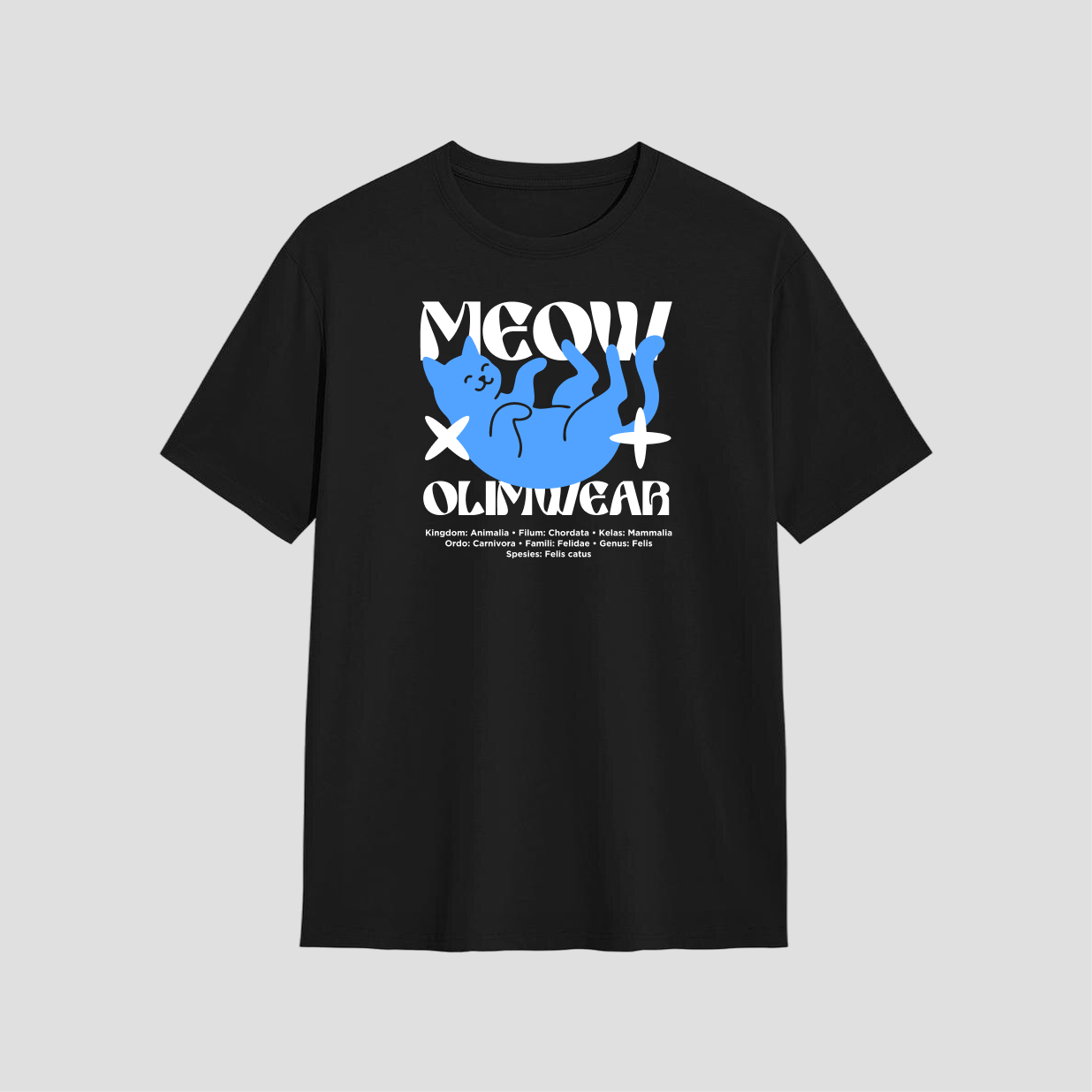 Kaos Distro D-A29 MEOW Premium Cotton Combed Kaos Pria Wanita Unisex — foto 1