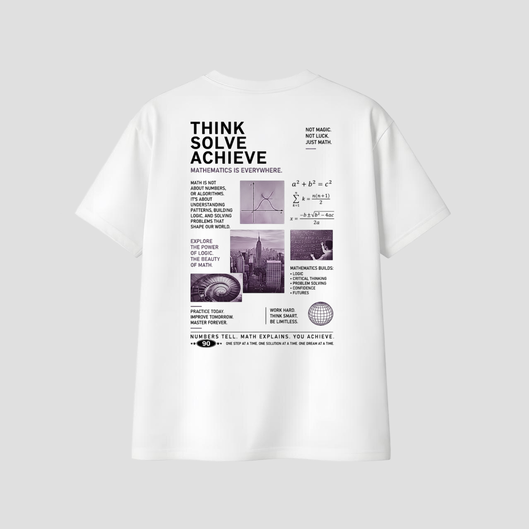 Kaos Distro D-A09 Think Solve Premium Cotton Combed Kaos Pria Wanita Oversize Casual Unisex — foto 1