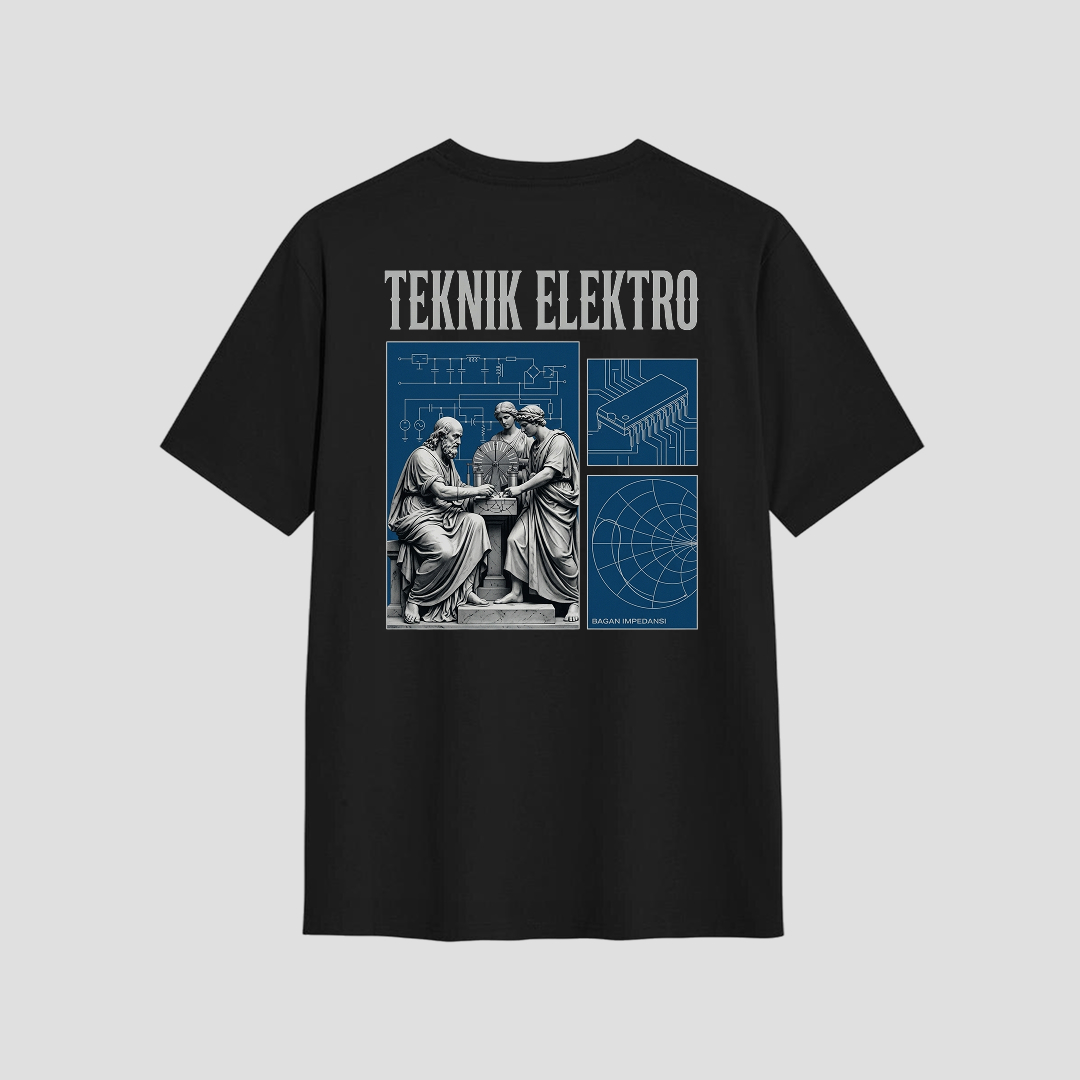 Kaos Distro D-A16  Teknik Elektro Premium Cotton Combed Kaos Teknik Pria Wanita Unisex — foto 1