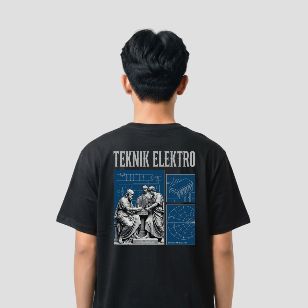 Kaos Distro D-A16  Teknik Elektro Premium Cotton Combed Kaos Teknik Pria Wanita Unisex — foto 2
