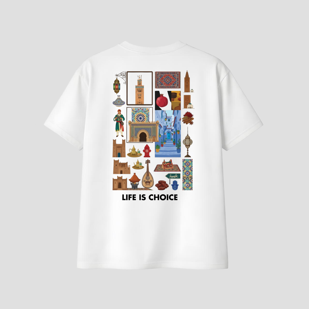 Kaos Distro D-A18 Mesir Art Life is Choice Premium Cotton Combed Kaos Islami Pria Wanita — foto 1