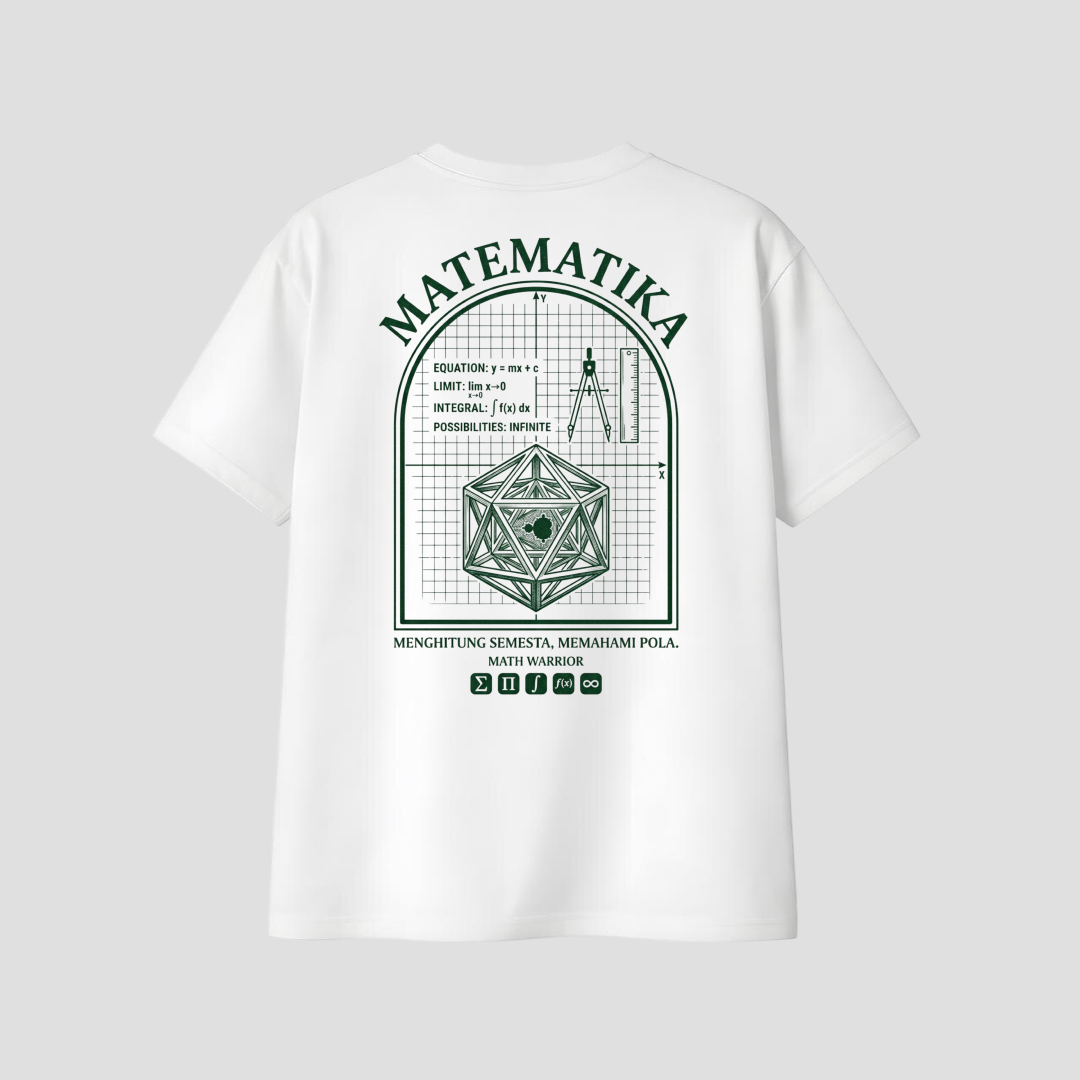 Kaos Distro D-A05 Matematika Unisex – Premium Cotton Combed | Kaos Matematika & Math Warrior — foto 1