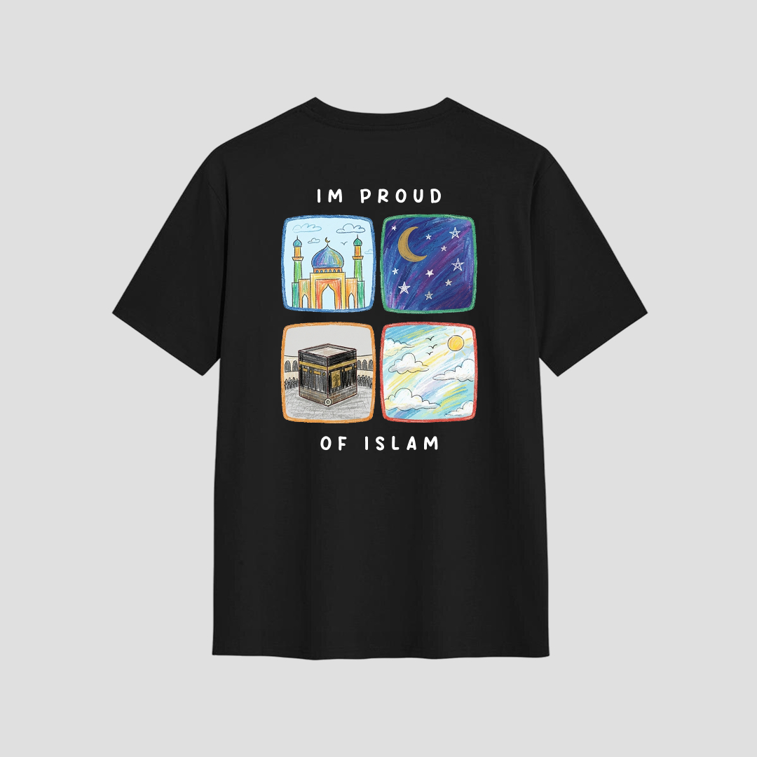 Kaos Quote Islami D-A24 I'm Proud Muslim Kaos Dakwah Pria Wanita Cotton Combed 30s Premium Casual — foto 1