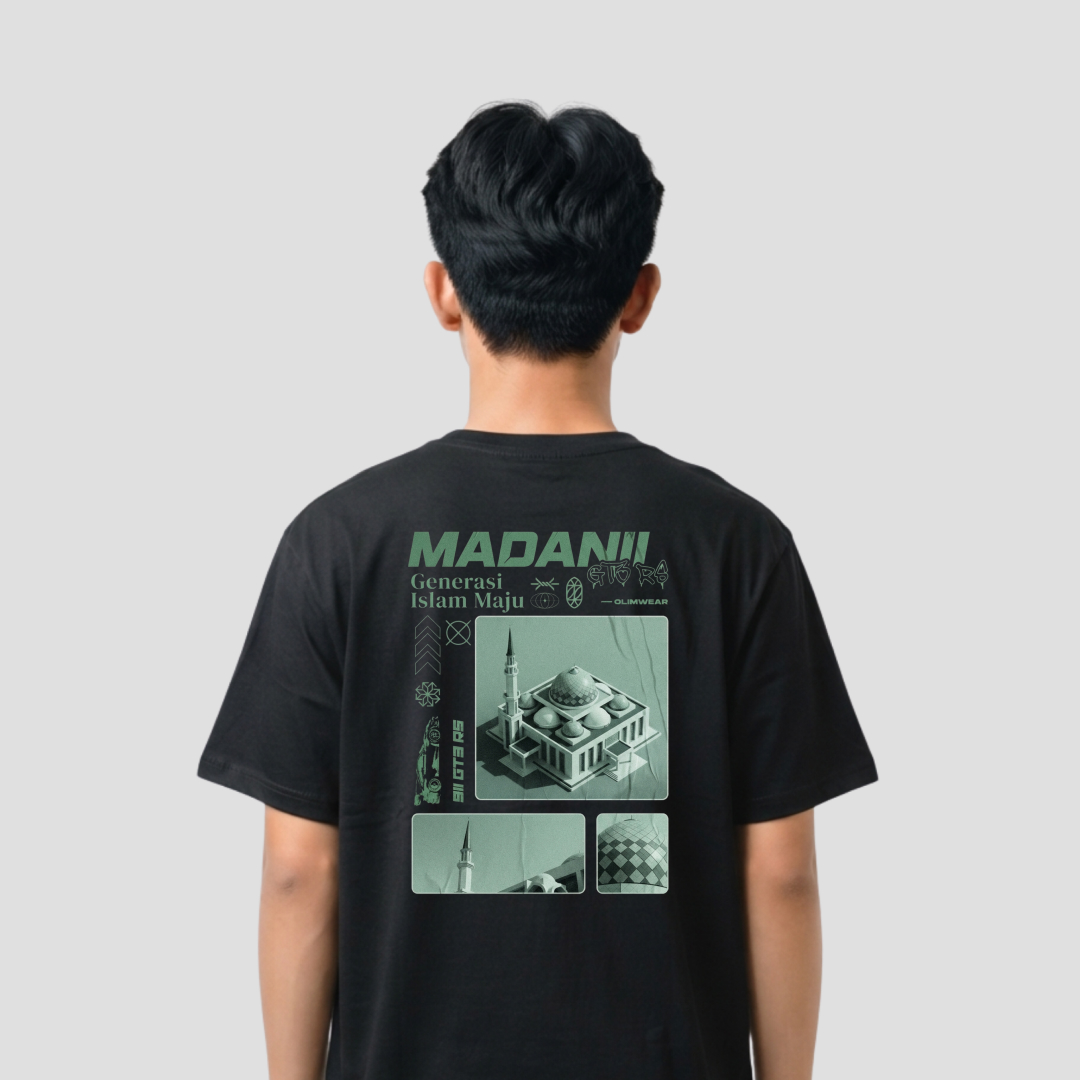 Kaos Distro  D-A22 Madani Turkey Kaos Muslim Premium Cotton Combed Casual Pria Wanita — foto 2