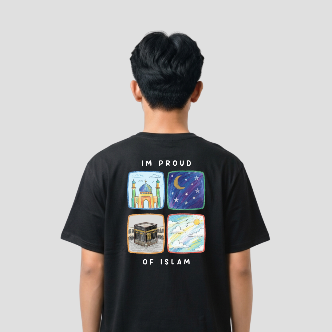 Kaos Quote Islami D-A24 I'm Proud Muslim Kaos Dakwah Pria Wanita Cotton Combed 30s Premium Casual — foto 2